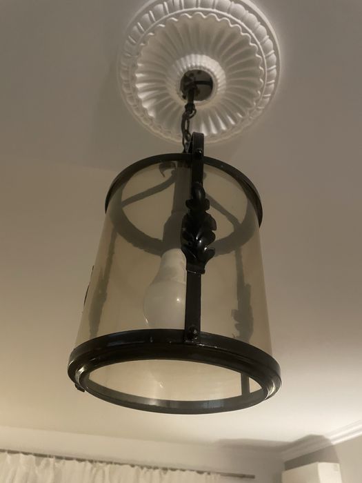 Candeeiro de tecto ferro preto