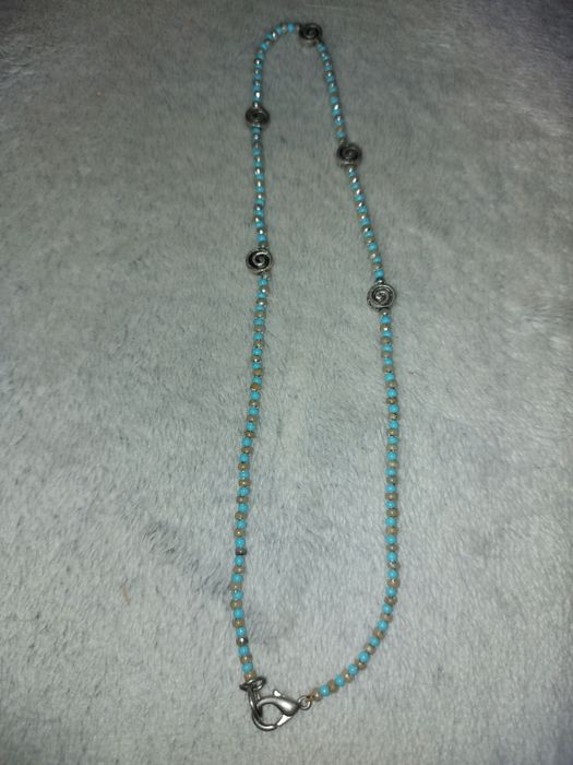 Choker z naturalnych turkusów 36-37 cm