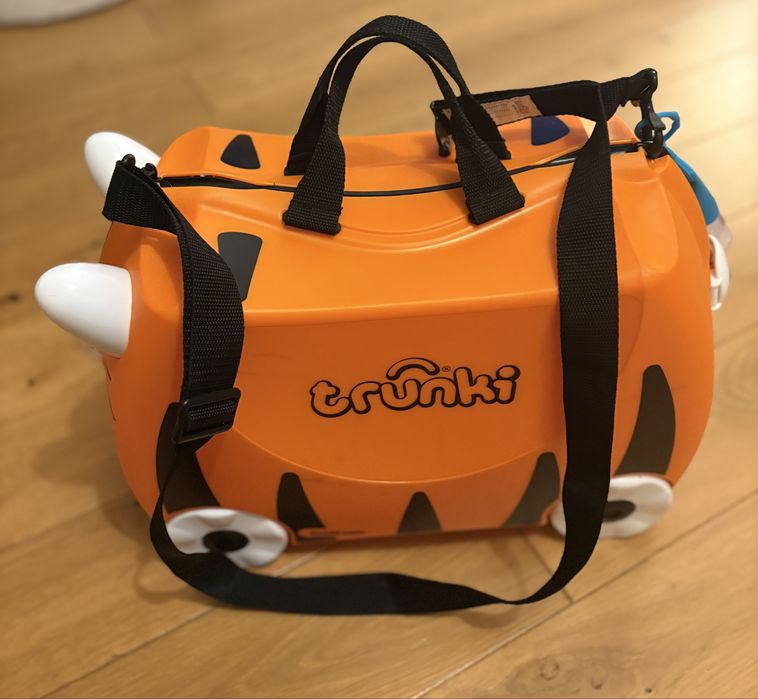 Jak Nowa ! Walizka na kolkach/jezdzaca Trunki - Tygrysek Tipu!