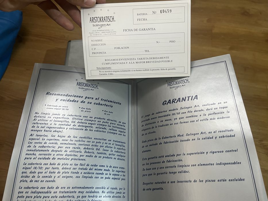 Faqueiro Luxo Aristokratisch Solingen Art (Banhado a Prata e Ouro / Novo)