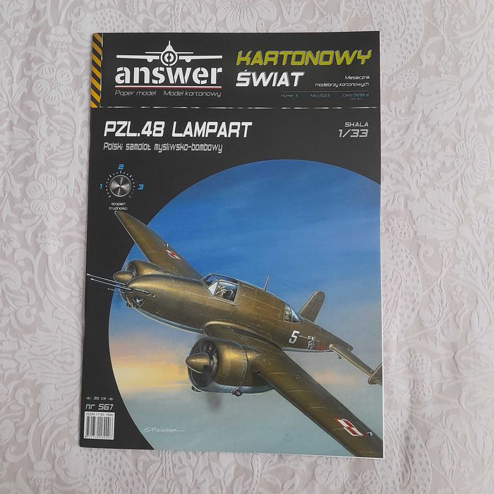 Samolot PZL.48 Lampart, 1:33, wyd. Answer, stan bardzo dobry