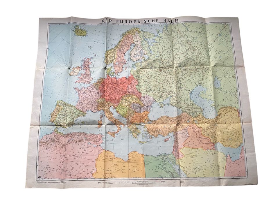 Podręczna plecakowa mapa  Wehrmacht Europa 1944