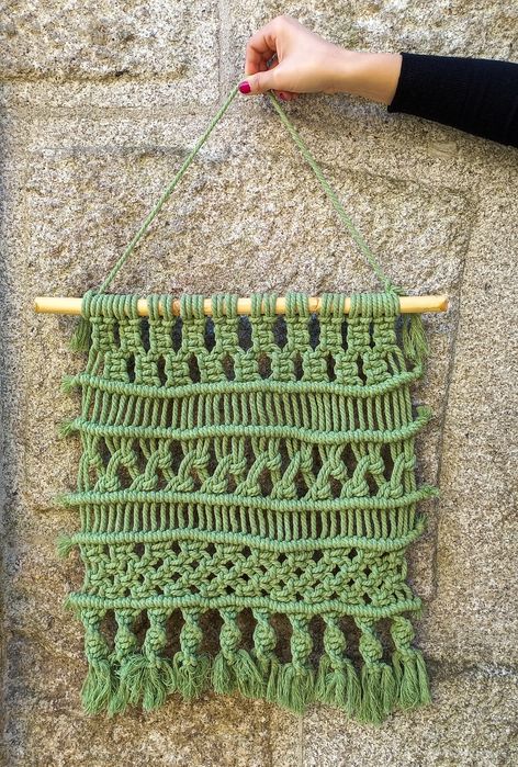 Painél Macramé Verde
