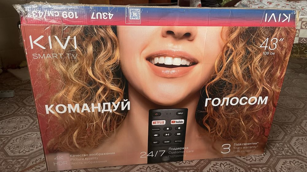 Продам kivi smart tv 4k 43" на деталі