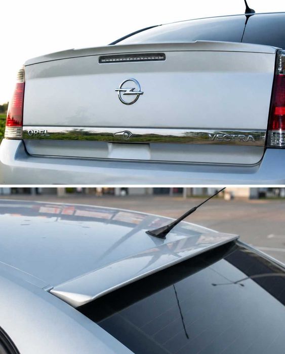 Лип спойлер на крышку багажника Opel Vectra C, Козырек на заднее стекло Опель Вектра Ц