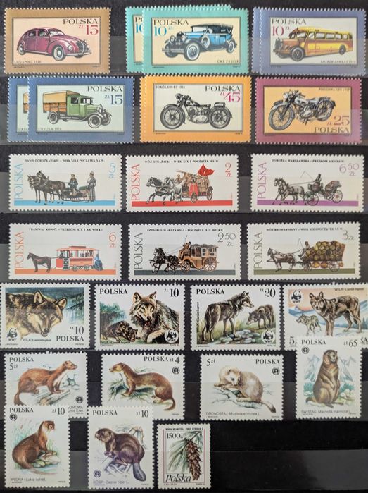 Seria I znaczków pocztowych (155 znaczków)