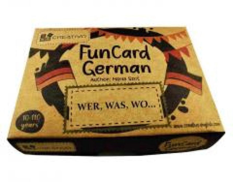 Fun Card German Wer, Was, Wo. CREATIVO Creativo pudełko,74x101 mm