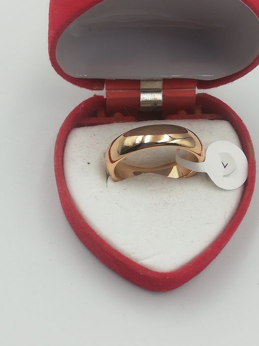 Obrączka pozłacana Xuping 5 mm rozmiar 7