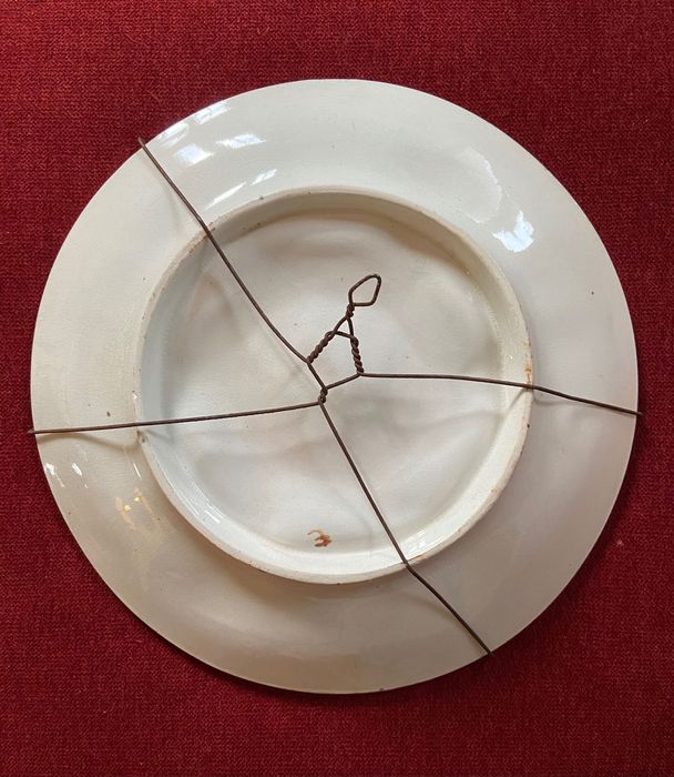 Par de pratos de ostras em cerâmica vintage