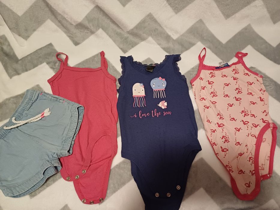 Kombinezony letnie i body r.86 oryginalne