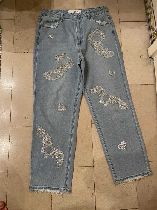Calça ganga feminina marca Queen Hearts, novas