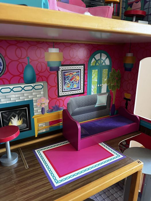 Casa de bonecas XXL 118cm de altura com acessórios