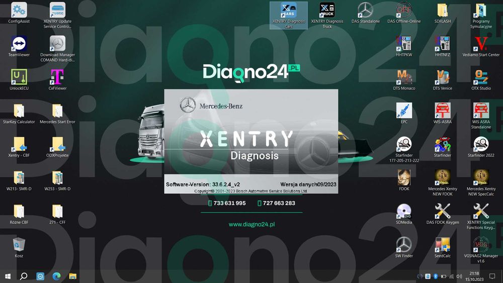 Gotowy 23.09 DYSK 1TB GB SSD MB Star Diagnoza Xentry DAS C4 C6 M6 DoIP