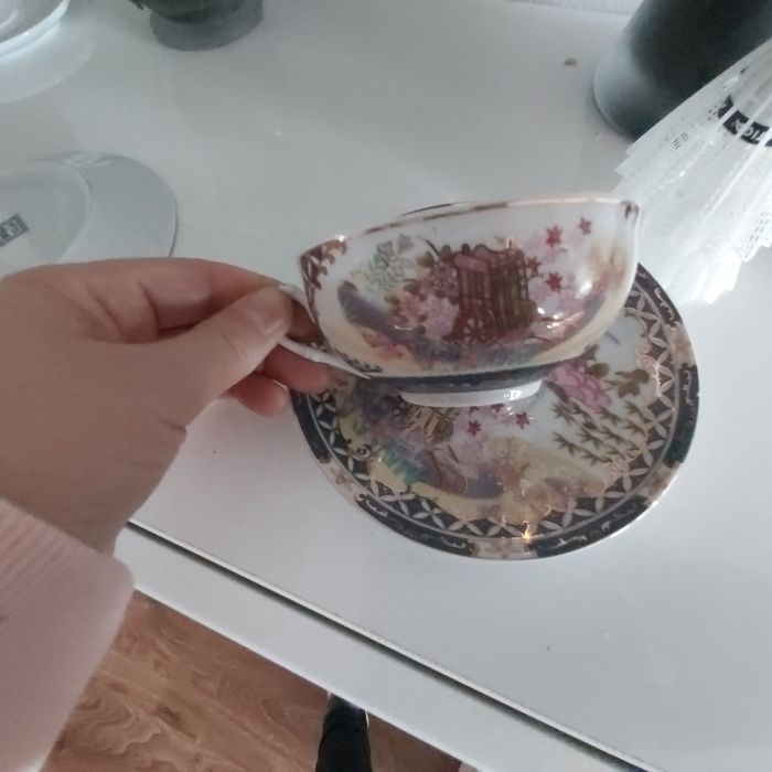 Porcelana 2 szt cieniutka vintage  chińskie filiżanki