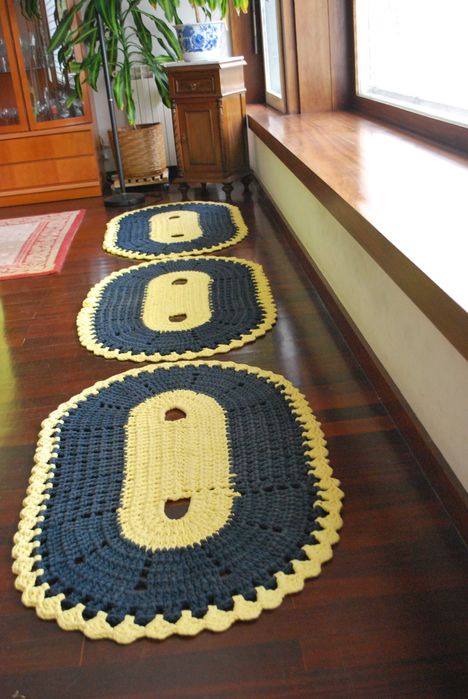 Tapetes Feitos À Mão (Artesanais) Preto e Amarelo