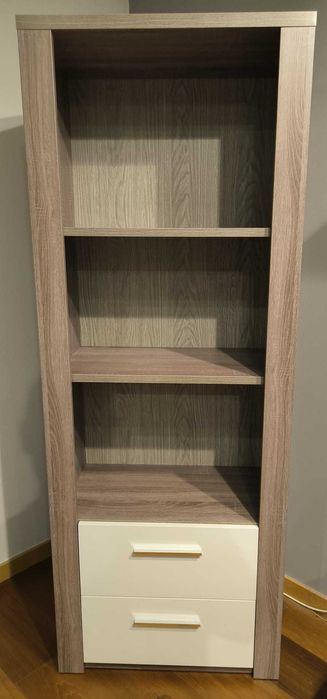 Estante Paris Carvalho Cinza/Branco - Lourini