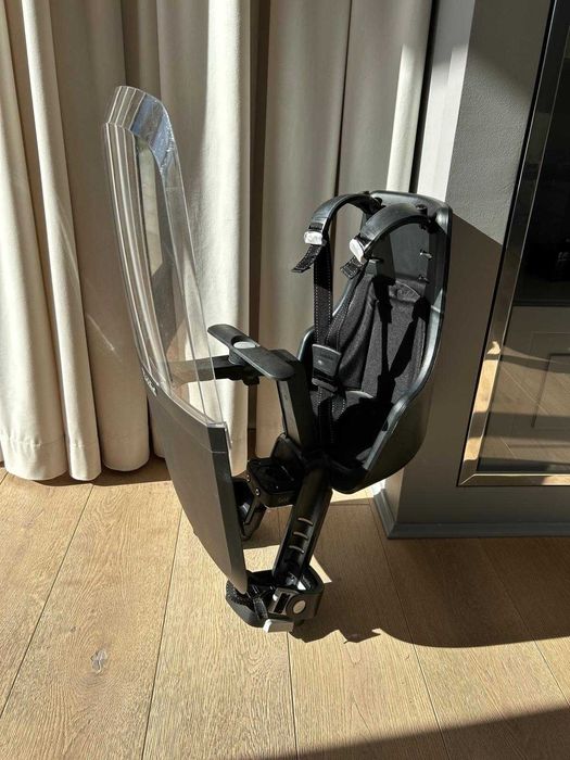 Fotelik rowerowy przedni Bobike na kierownicę roweru + OSŁONA