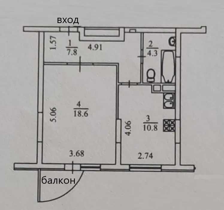 1-кімнатна квартира ЖК Ліко-град 3