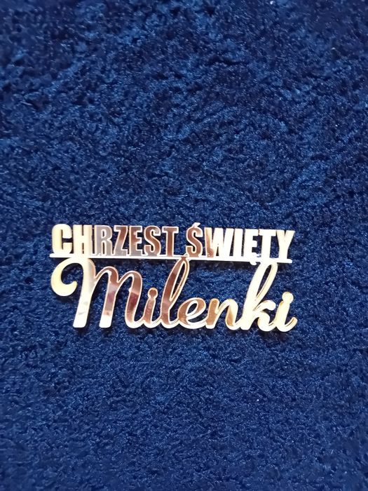 Napis na tort Chrzest Święty Milenki
