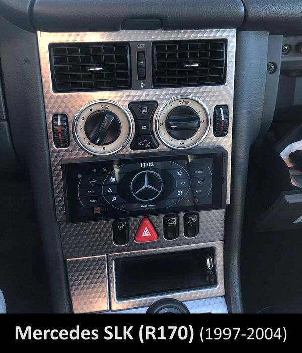 Rádio 1DIN 6.7" • MERCEDES • W202 W124 W210 R170 W140 • Android