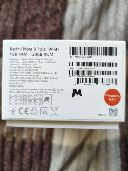 Продам телефон Redmi Note 9