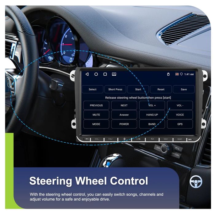 Rádio 9 Polegadas Seat Skoda  Volkswagen 4/64GB Carplay GPS wifi BT