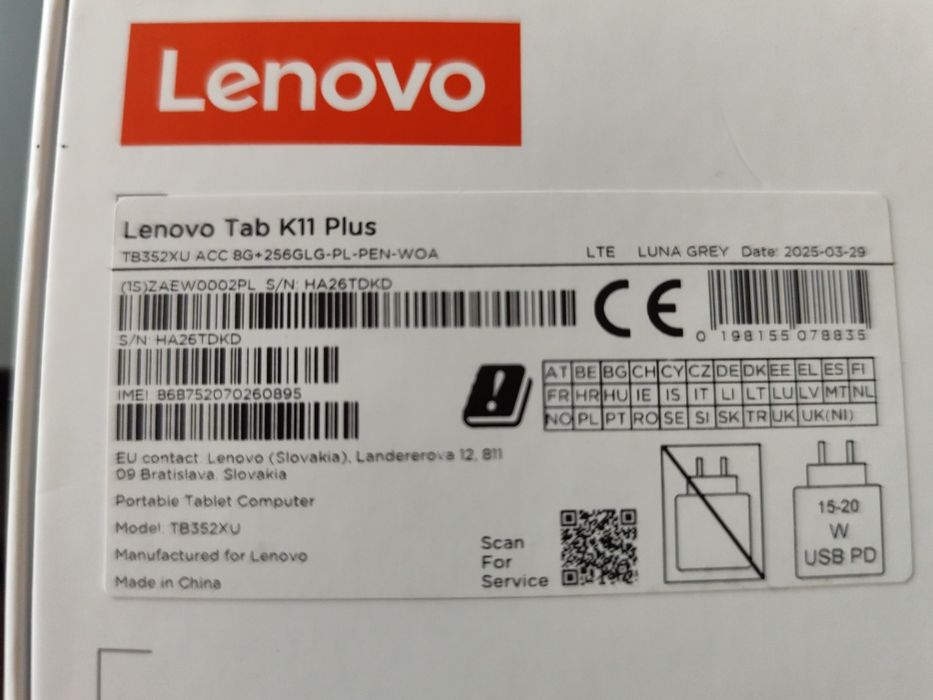 Tablet Lenovo Tab K11 Plus