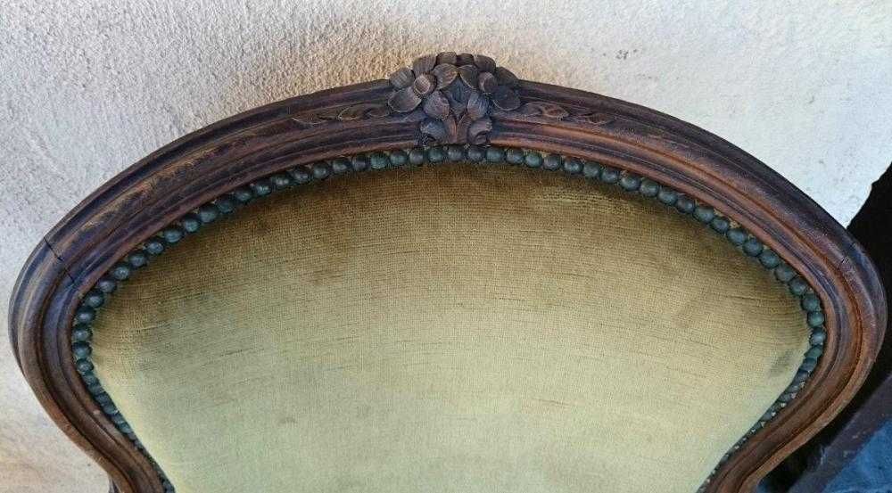 Cadeirão em nogueira estilo Chippendale /Louis XV