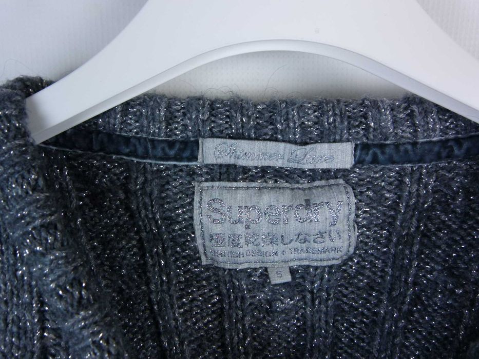 Superdry metalizowany sweter / S