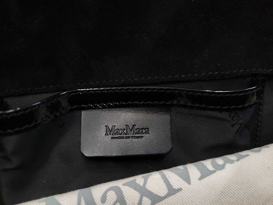 Кожаный лаковый клатч Max Mara Оригинал