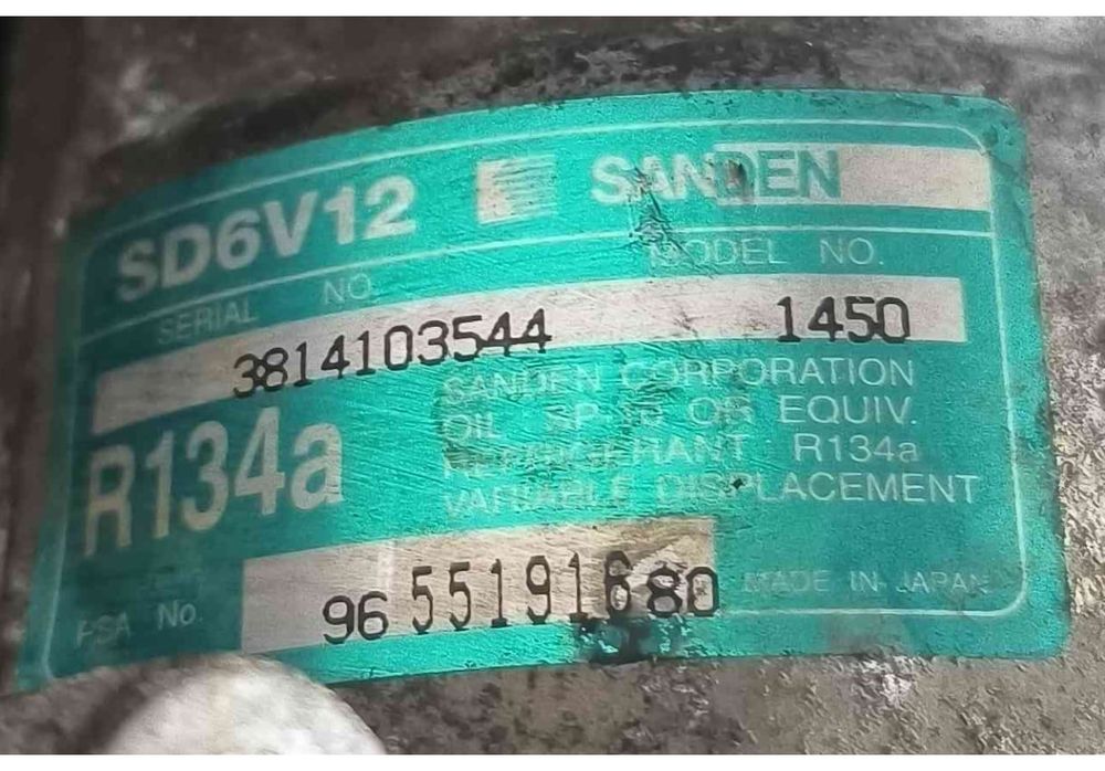 Compressor Ar Condicionado 9655191680 - CITROËN C3 I
