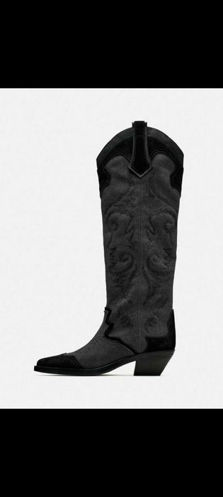 Zara сапоги ковбойські