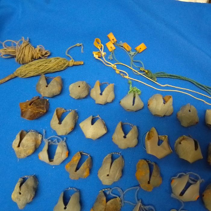 Kit de 26 Negaças de Cabeça em Couro/Lona para Pombo Torcaz + Cordel