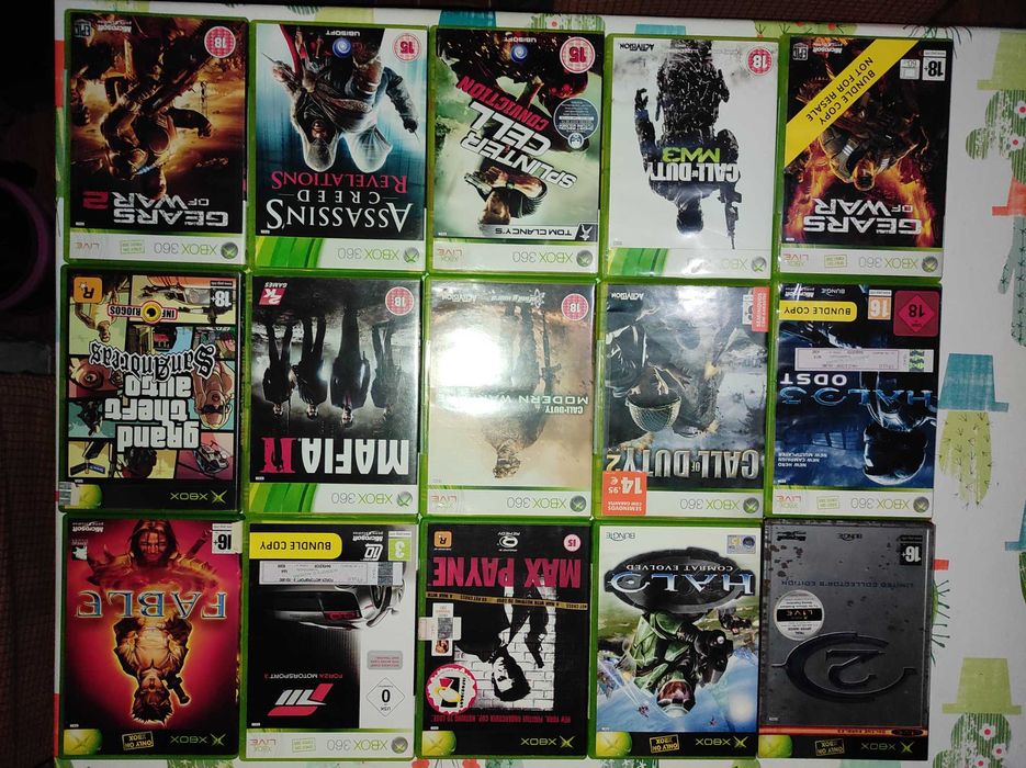Jogos desde 1€ + Xbox 360 + disco 120gb e 20gb + comandos + kinect.