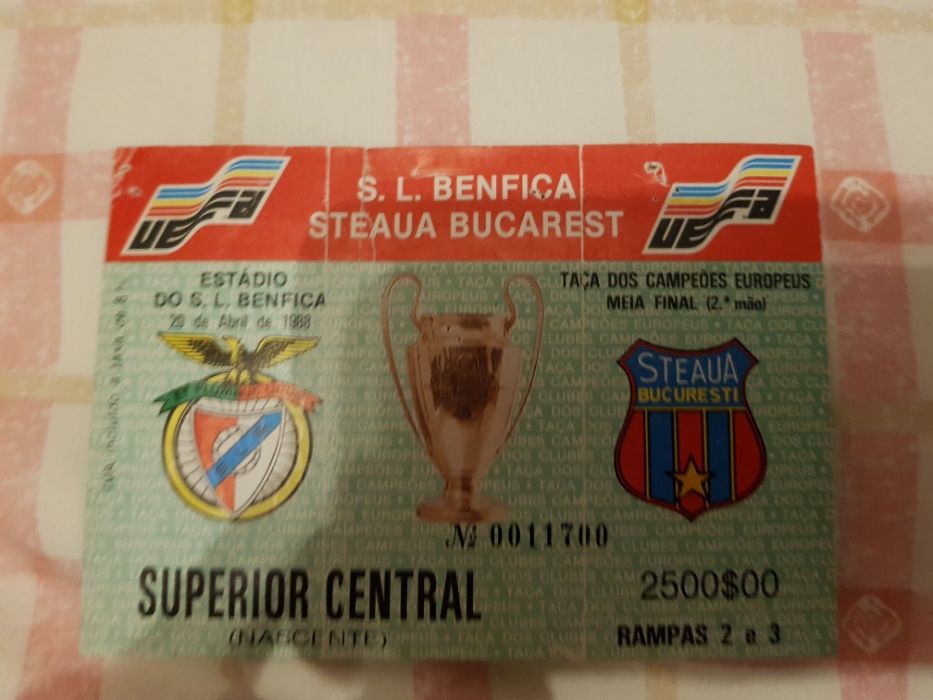Bilhetes Futebol raros