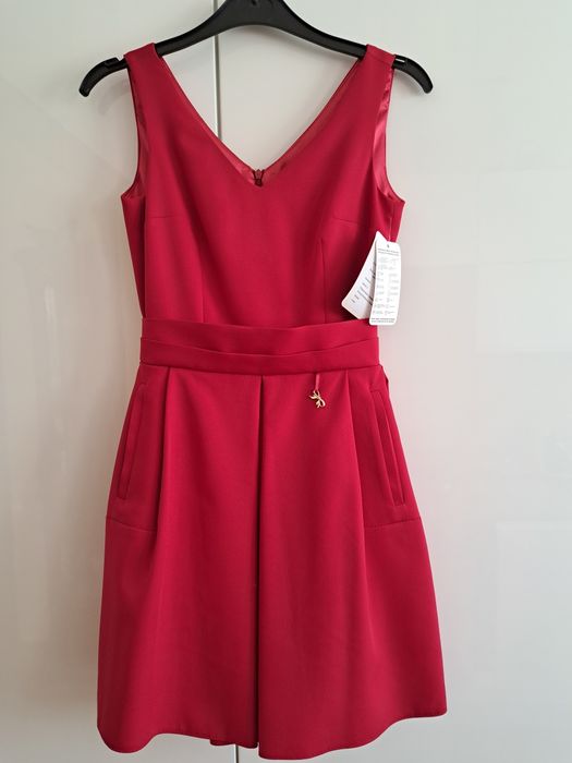 Aster nowa czerwona sukienka tiul  34