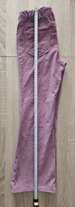 Spodnie sztruksowe dziewczęce dzwony flare h&m 128