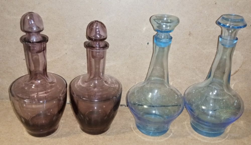 Посуд:Графіни з гронами винограду та інші часів СРСР.