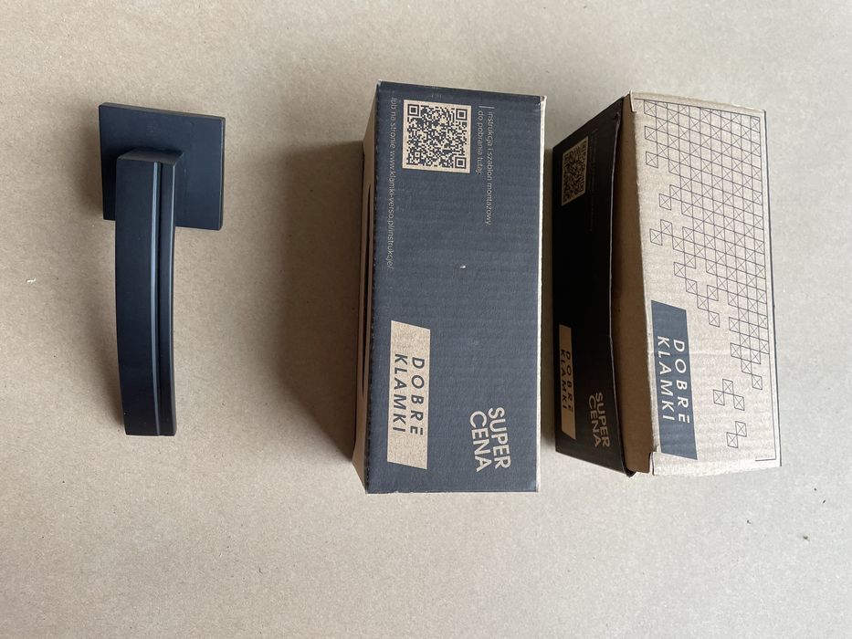 Klamka drzwiowa Barcelona czarna kwadratowa