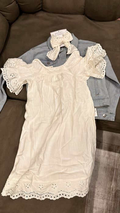 Набір джинсовка, сукня та заколка