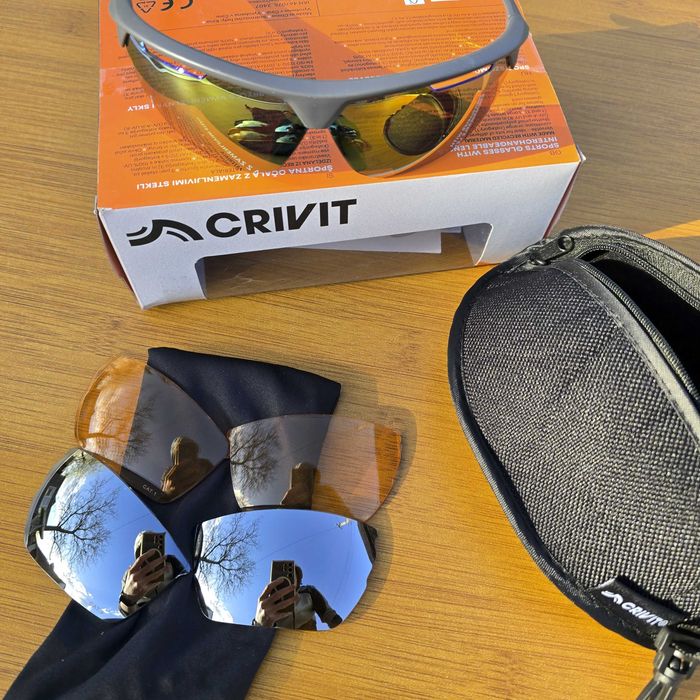 Велосипедні окуляри Crivit Pro, 3 лінзи на всі погоди, UV400