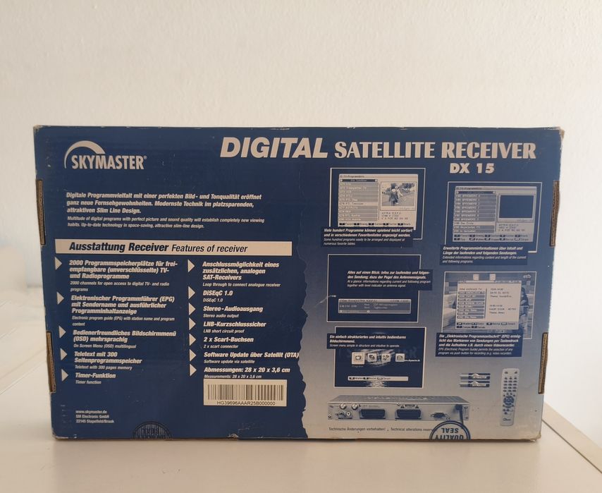 Receptor de Satélite digital Skymaster DX15