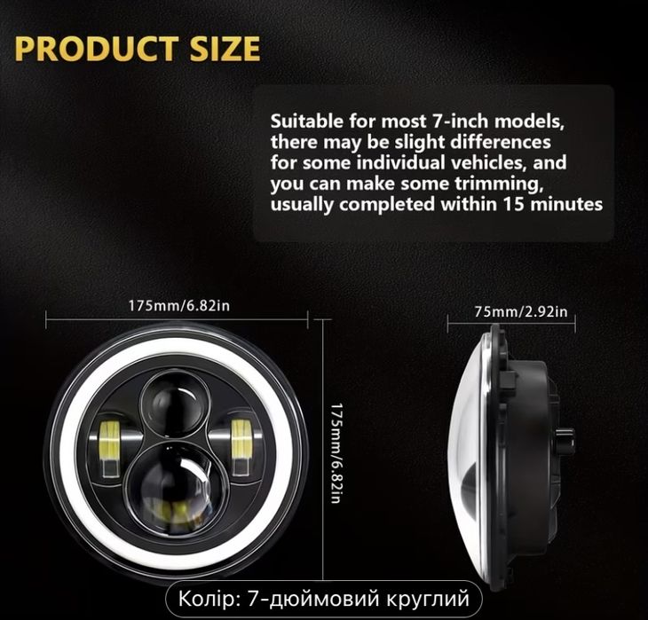 LED фара на мотоцикл