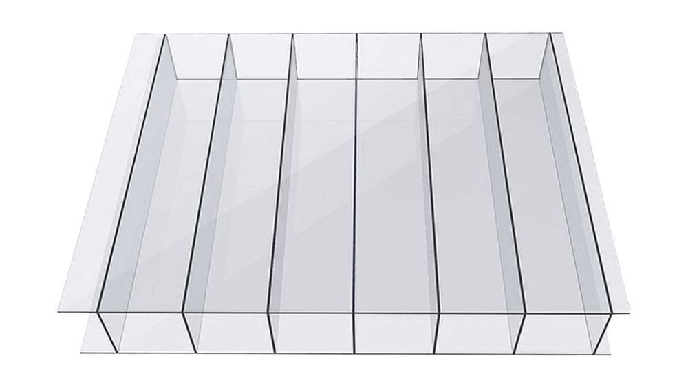 Poliwęglan komorowy 4 mm bezbarwny, 2.1×6 m, UV