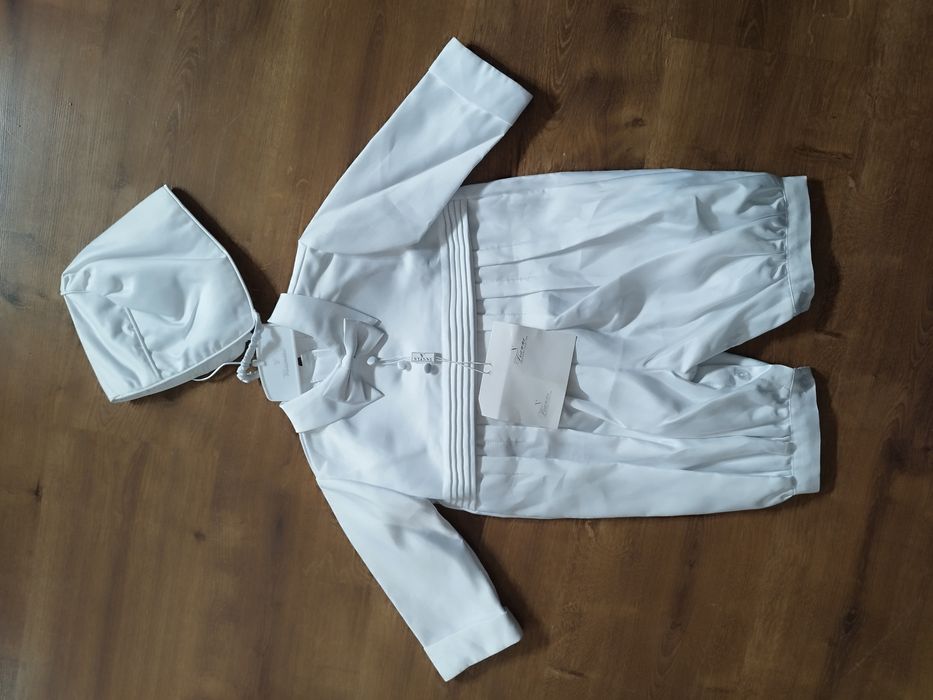 Elegancki komplet do chrztu Vianni rozmiar 18-24 M. Nowy z metką