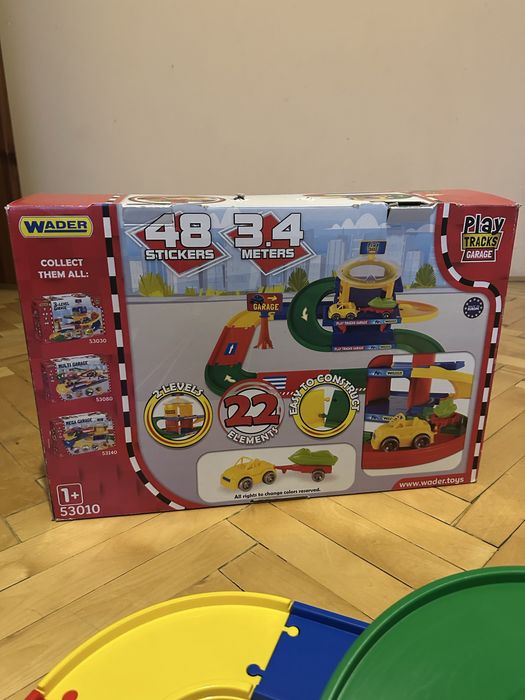 Дитячий трек гараж wader 2 поверхи ігровий набір play tracks garage