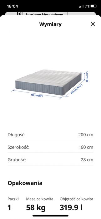 Materac ikea Vagstranda