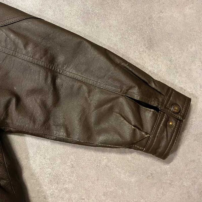 Vintage Kurtka Skórzana Kamizelka Leather Jacket Vest Retro Y2K 90s