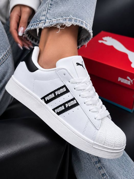 Женские кроссовки Puma Белые кожаные стильные спортивные лёгкие кросівки жіночі пума стильні спортивні бігові легкі стильні пума дешеві розпродаж