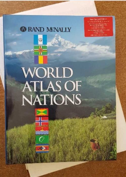 Atlas Mundial em Inglês - livro novo de grandes dimensões na caixa original